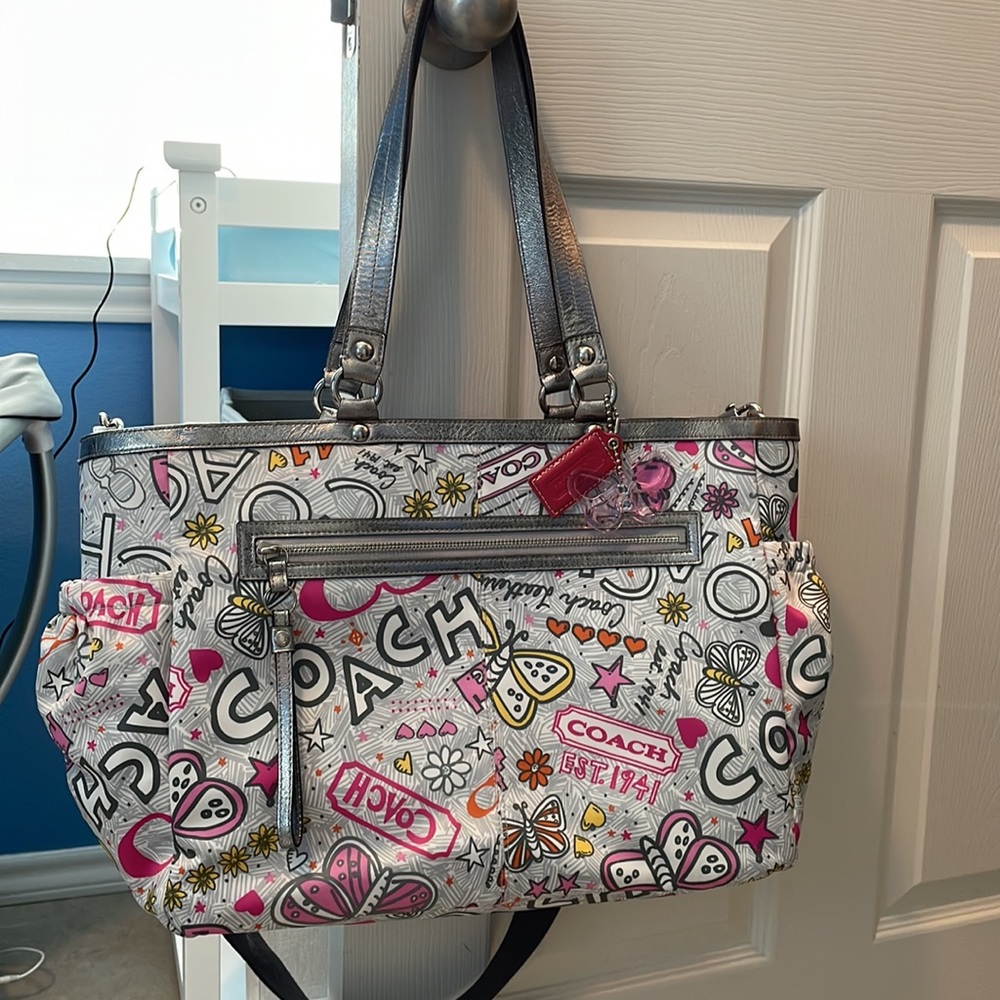Coach brand diaper bag